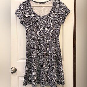 Black and White Patterned Dress